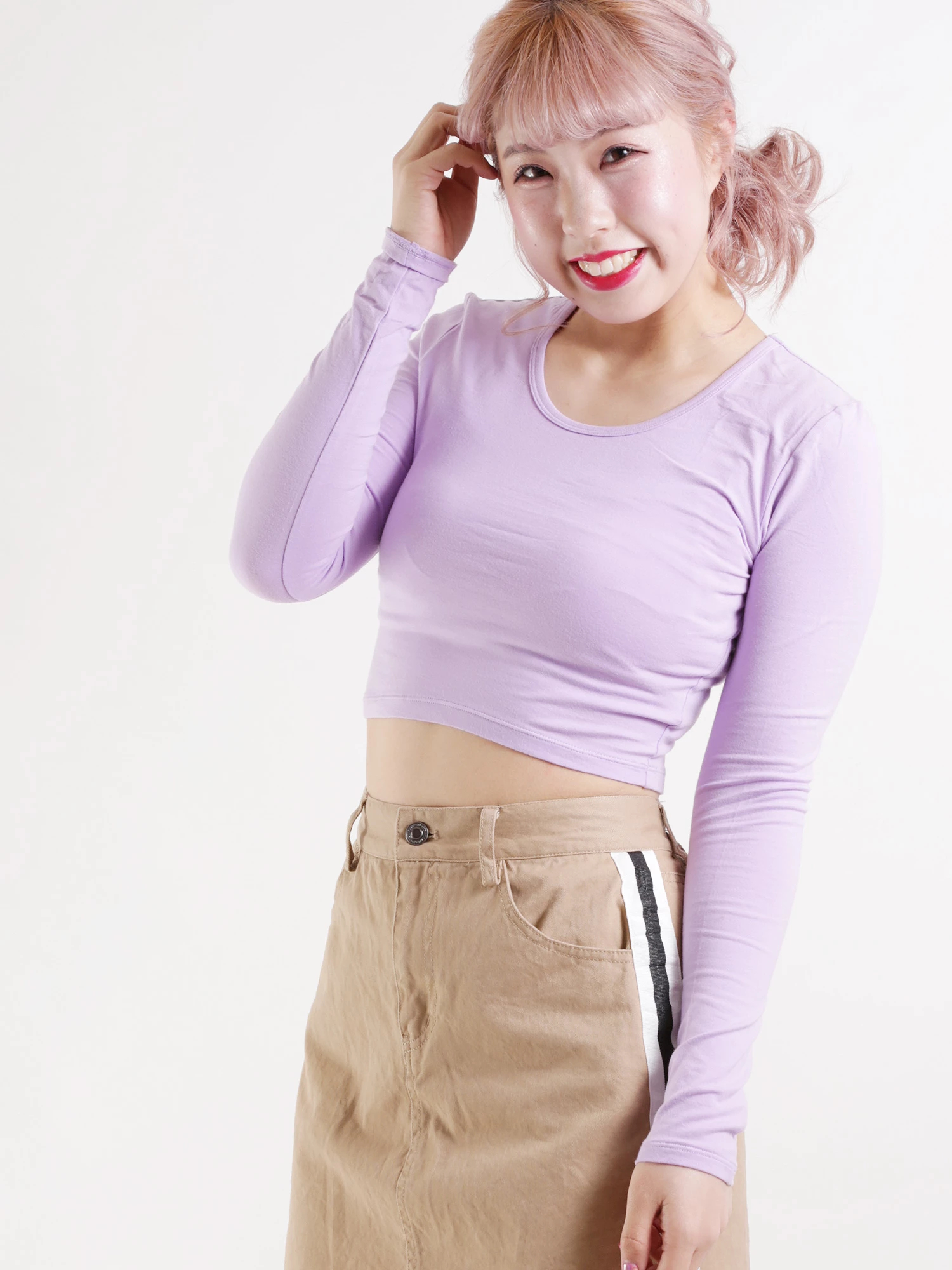 WEGO/UネックTシャツ