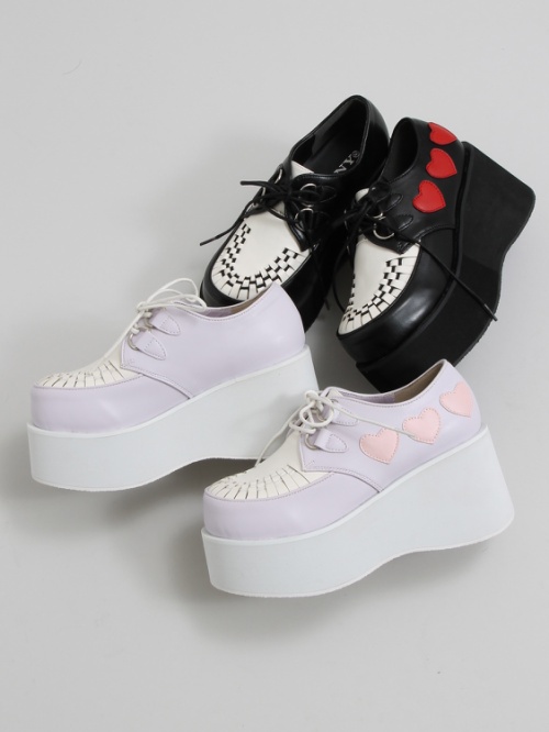 WEGO/ハートボリュームシューズ(パープル)