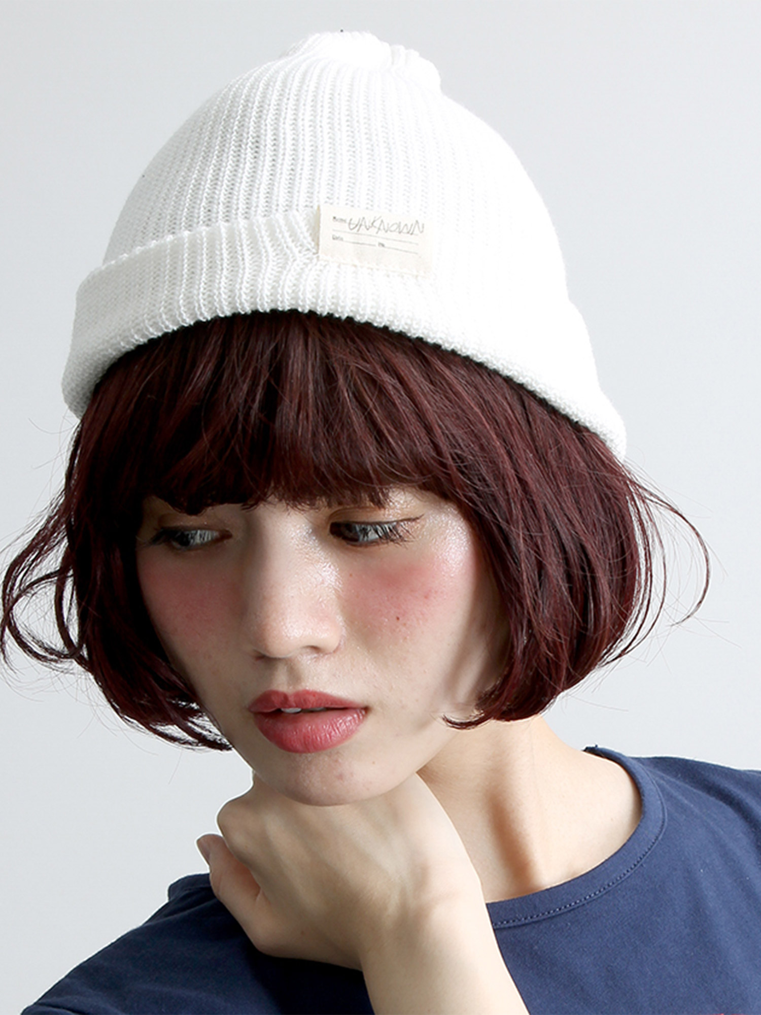 WEGO/コットンニットキャップ