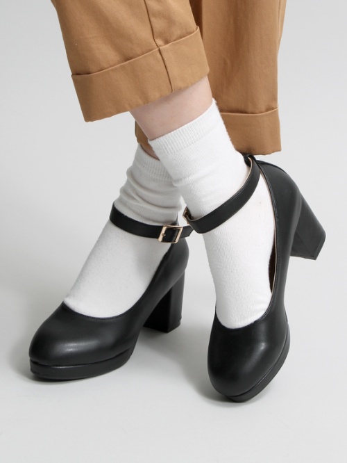 WEGO/ストラップパンプス(ブラック)