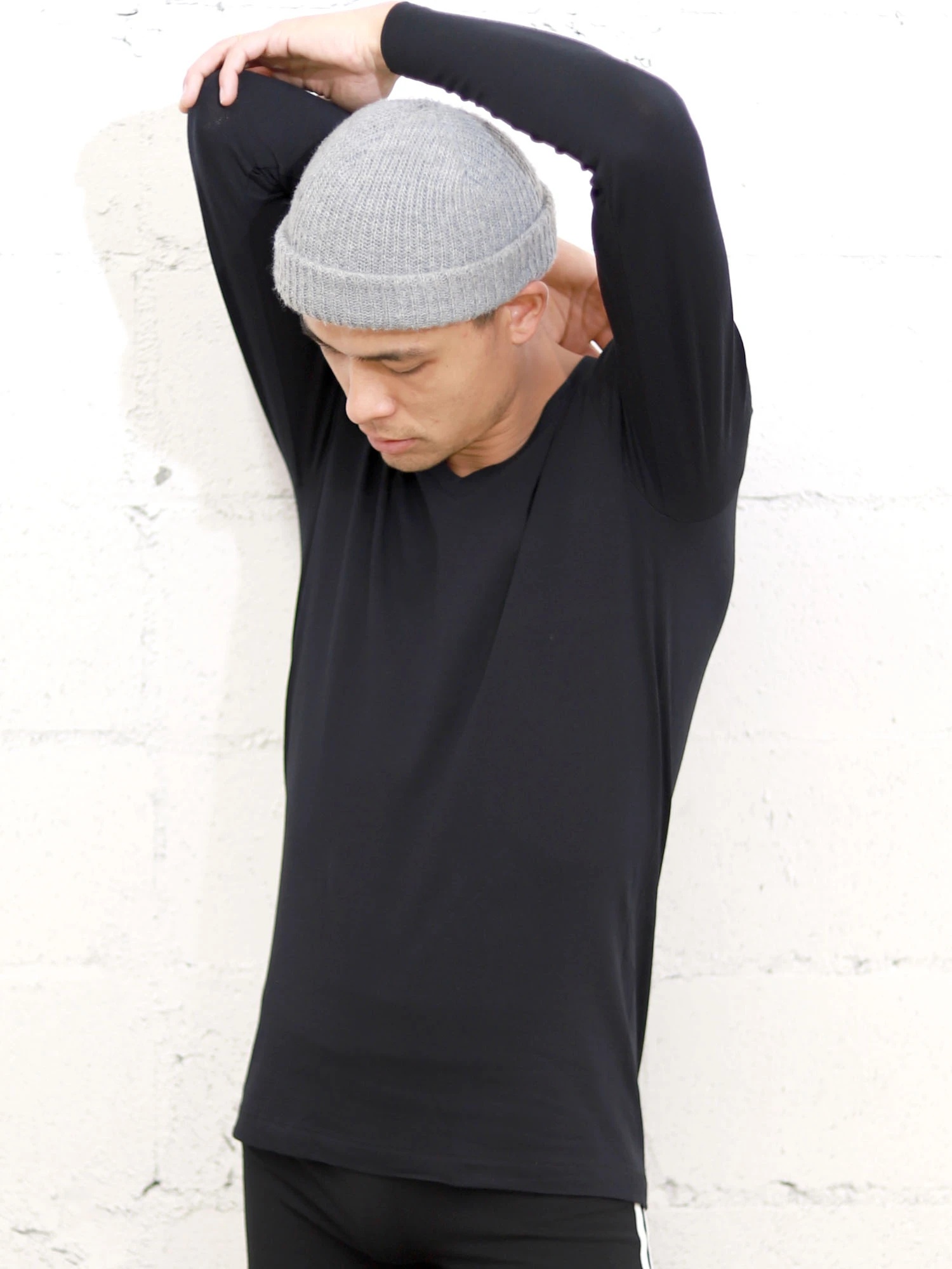 【Gウォーマー】VネックロングスリーブTシャツ/超保温力/機能系インナー/G‐WARMER